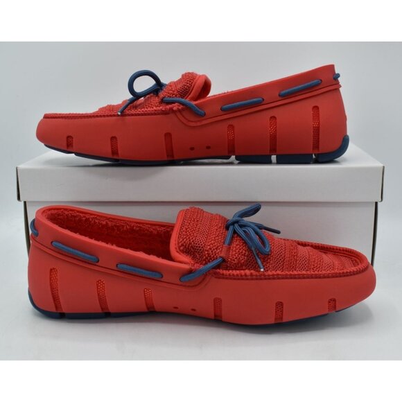SWIMS Mens Size 8 Red Ensign Blue Slip On Terry‎ Knit Loafers Shoes main image 6
